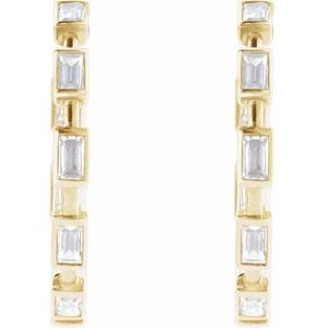 14K Yellow Gold 1 1/4 CTW Lab-Grown Diamond 24.5 mm Hoop Earrings – image 3