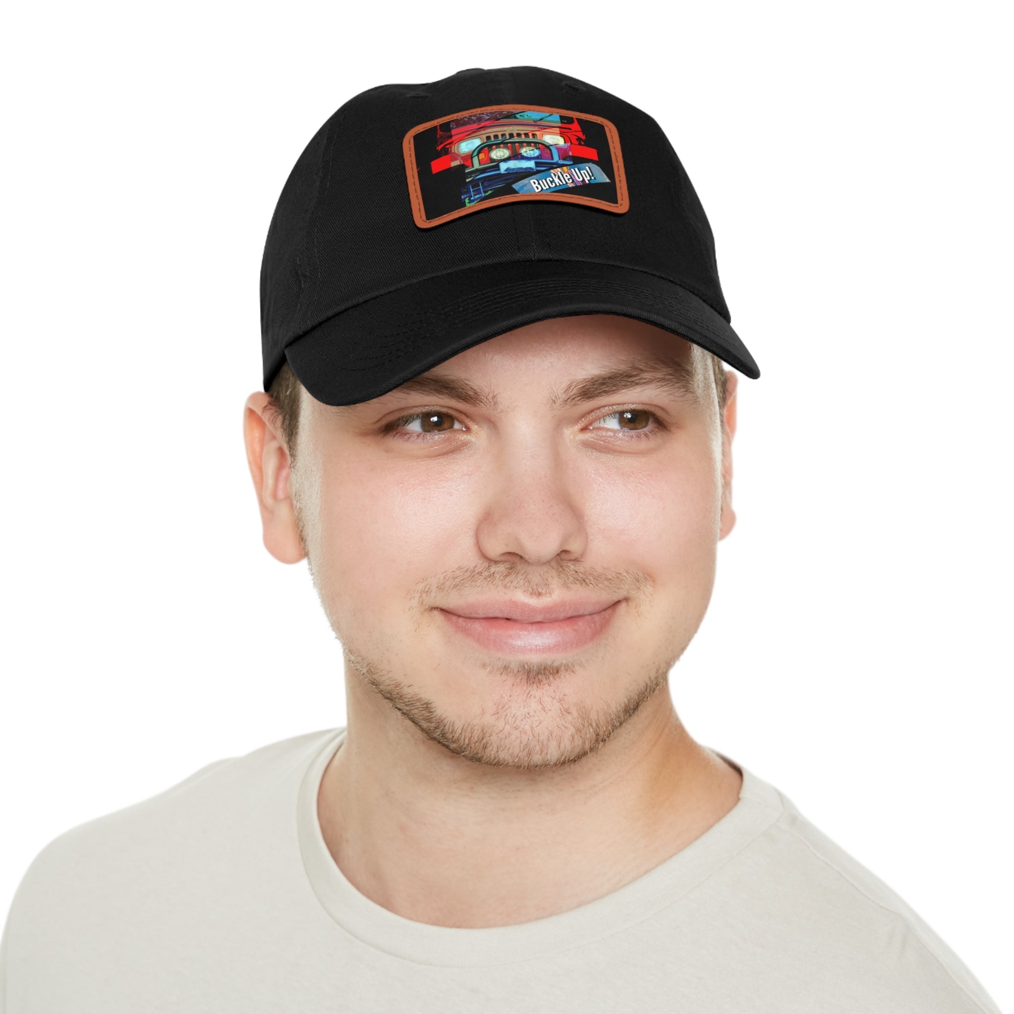 Buckle Up!  4 Wheel Drive Hat with Rectangle Leather Patch