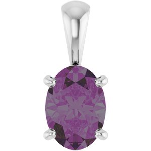 Sterling Silver Lab-Grown Alexandrite Pendant
