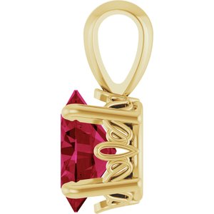 Oval 4-Prong Solitaire Necklace or Pendant