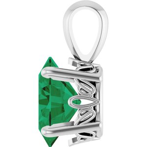 Oval 4-Prong Solitaire Necklace or Pendant