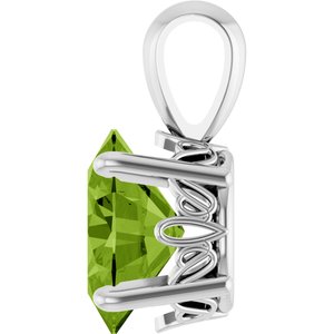 Oval 4-Prong Solitaire Necklace or Pendant