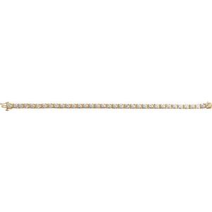 14K Yellow Gold Vermeil 8 CTW Lab-Grown Diamond Line 7 1/4" Bracelet – image 3