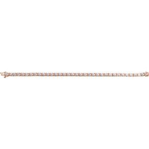 14K Rose Gold 8 CTW Lab-Grown Diamond Line 7 1/4" Bracelet – image 3