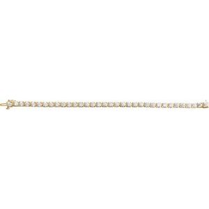 14K Yellow Gold 10 CTW Lab-Grown Diamond Line 7 1/4" Bracelet – image 3
