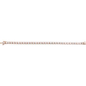 14K Rose Gold 10 CTW Lab-Grown Diamond Line 7 1/4" Bracelet – image 3