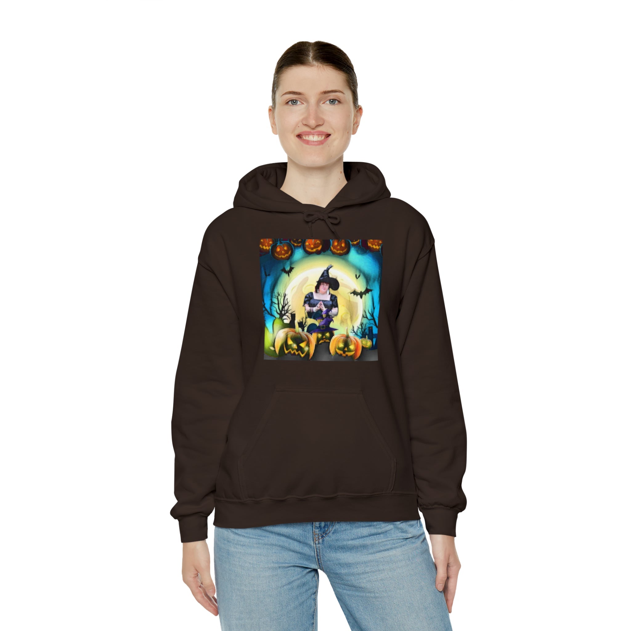 Scary Witch Unisex Heavy Blend™ Hooded Sweatshirt up to 5XL