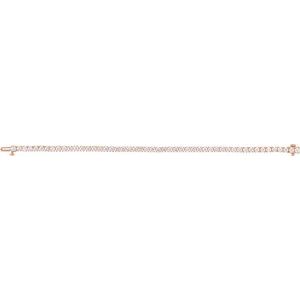 14K Rose Gold 6 CTW Lab-Grown Diamond Line 7" Bracelet – image 2