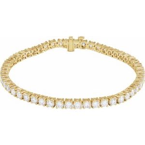 14K Yellow Gold Vermeil 6 CTW Lab-Grown Diamond Line 7" Bracelet