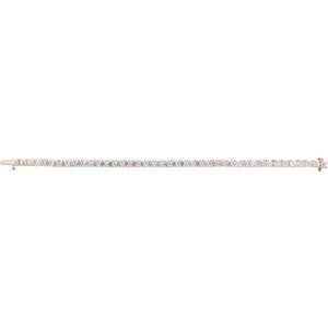 14K Rose Gold 10 CTW Lab-Grown Diamond Line 7" Bracelet