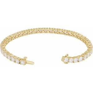 14K Yellow Gold 10 CTW Lab-Grown Diamond Line 7" Bracelet – image 2