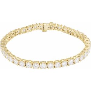 14K Yellow Gold Vermeil 10 CTW Lab-Grown Diamond Line 7" Bracelet