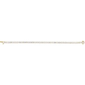 14K Yellow Gold Vermeil 9 CTW Lab-Grown Diamond Line 7" Bracelet – image 2