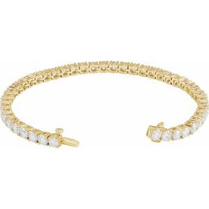 14K Yellow Gold 9 CTW Lab-Grown Diamond Line 7" Bracelet – image 2