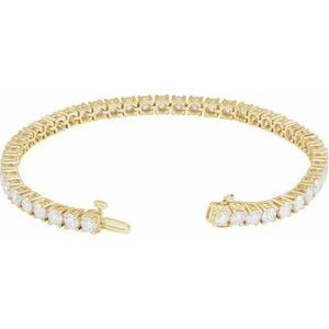 14K Yellow Gold Vermeil 8 CTW Lab-Grown Diamond Line 7" Bracelet – image 3