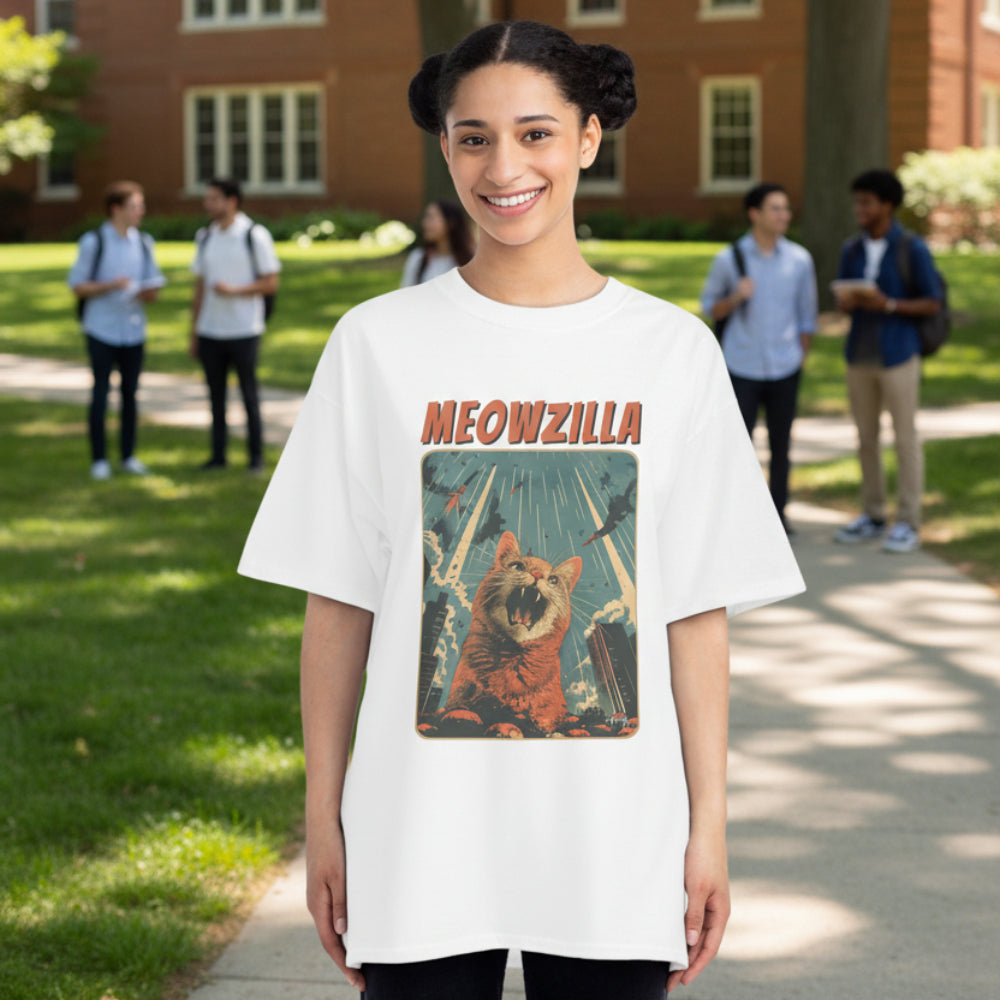 Retro Meowzilla Graphic T-Shirt