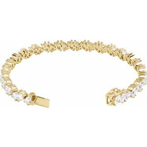 14K Yellow Gold 9 1/2 CTW Lab-Grown Diamond Line 7" Bracelet – image 2