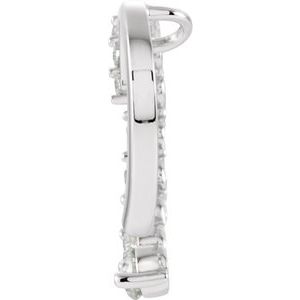 14K White Gold 7/8 CTW Natural Diamond Journey Heart Pendant