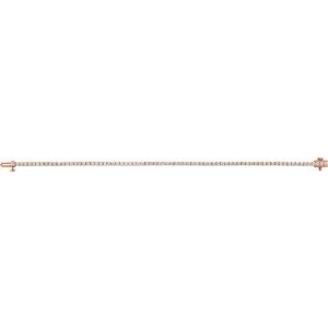 14K Rose Gold 3 CTW Lab-Grown Diamond Line 7" Bracelet – image 3