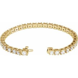 14K Yellow Gold 8 CTW Lab-Grown Diamond Line 7 1/4" Bracelet – image 2