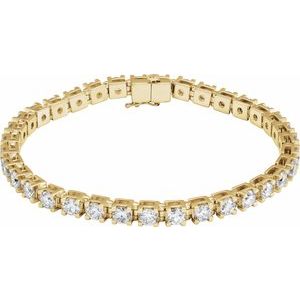 14K Yellow Gold Vermeil 8 CTW Lab-Grown Diamond Line 7 1/4" Bracelet