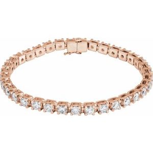 14K Rose Gold 8 CTW Lab-Grown Diamond Line 7 1/4" Bracelet
