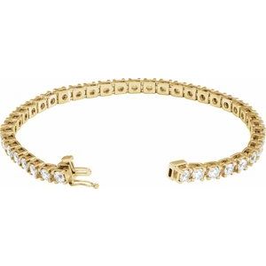 14K Yellow Gold 6 CTW Lab-Grown Diamond Line 7 1/4" Bracelet – image 2