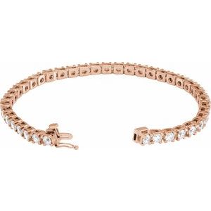 14K Rose Gold 6 CTW Lab-Grown Diamond Line 7 1/4" Bracelet – image 2