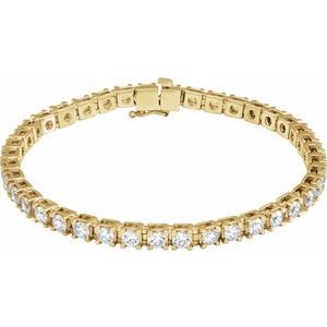 14K Yellow Gold 6 CTW Lab-Grown Diamond Line 7 1/4" Bracelet