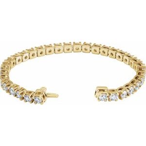 14K Yellow Gold 10 CTW Lab-Grown Diamond Line 7 1/4" Bracelet – image 2