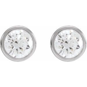 14K White Gold 3 1/8 CTW Lab-Grown Diamond Cocktail-Style Bezel Earrings – image 2
