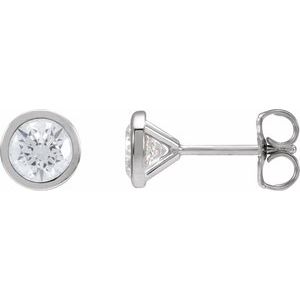 Platinum 3 1/8 CTW Lab-Grown Diamond Cocktail-Style Bezel Earrings
