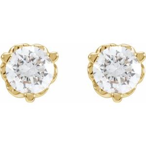 14K Yellow Gold 1/5 CTW Natural Diamond Infinity-Inspired Earrings – image 2