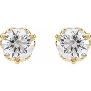 14K Yellow Gold 1/3 CTW Lab-Grown Diamond Infinity-Inspired Earrings – image 2
