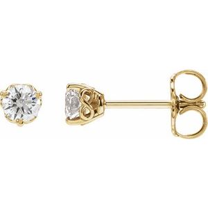 14K Yellow Gold 1/3 CTW Natural Diamond Infinity-Inspired Earrings