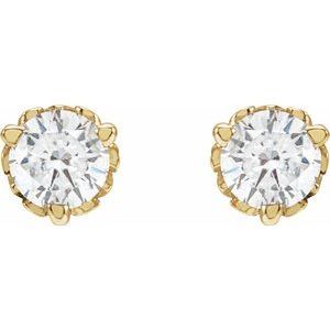 14K Yellow Gold 1/5 CTW Natural Diamond Vintage-Inspired Earrings