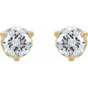 14K Yellow Gold 1/3 CTW Natural Diamond Scroll Earrings