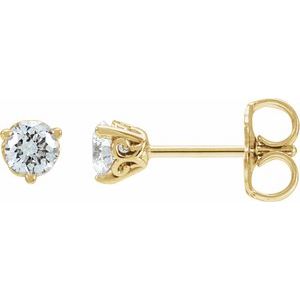 14K Yellow Gold 1/3 CTW Natural Diamond Scroll Earrings