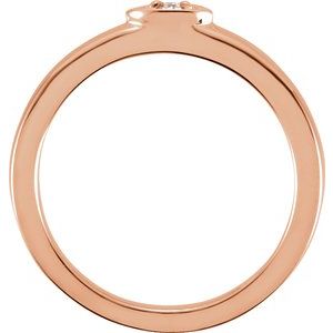 14K Rose Gold .02 CTW Natural Diamond Stackable Ring