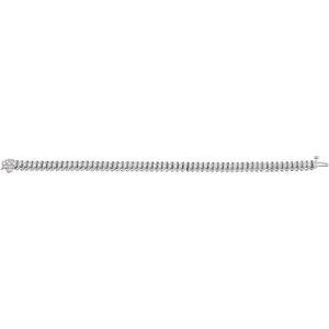 14K White Gold 1.7 mm Round Line 7" Bracelet Mounting – image 2