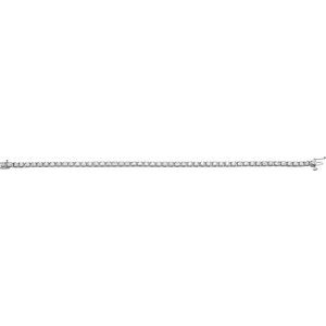 14K White Gold 3 1/2 CTW Natural Diamond Line 7 1/4" Bracelet – image 2