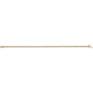 14K Yellow Gold 2 1/4 CTW Natural Diamond Line 7 1/4" Line Bracelet – image 2