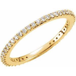 14K Yellow Gold 1/3 CTW Natural Diamond Stackable Ring