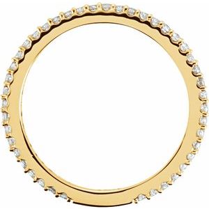 14K Yellow Gold Vermeil 1/3 CTW Lab-Grown Diamond Stackable Ring