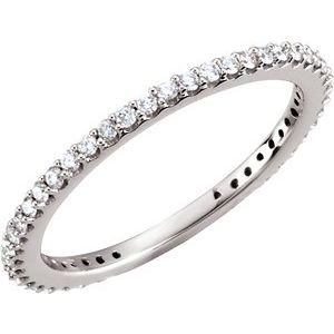 14K White Gold 1/3 CTW Natural Diamond Stackable Ring