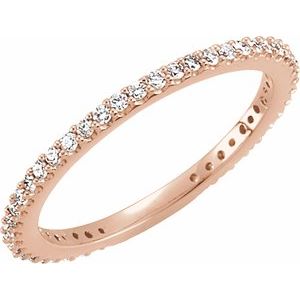 14K Rose Gold 1/3 CTW Natural Diamond Band