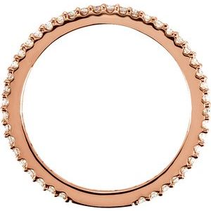 14K Rose Gold 1/3 CTW Natural Diamond Stackable Ring