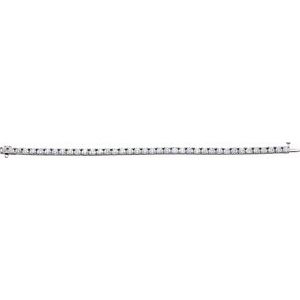 18K White Gold 10 1/2 CTW Natural Diamond Line 7 1/4" Bracelet – image 2