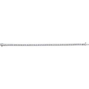 18K White Gold 7 CTW Natural Diamond Line 7 1/4" Bracelet