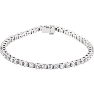 14K Yellow Gold 3 3/8 CTW Natural Diamond Line 7" Bracelet – image 3